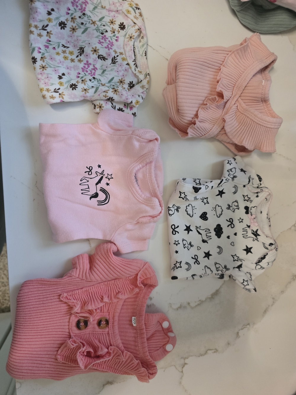 Baby Girl Assorted Onesie Bundle Preemie